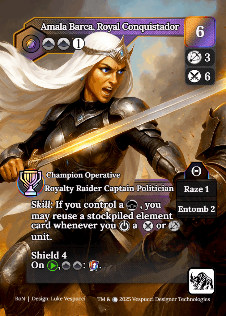 Amala Barca, Royal Conquistador