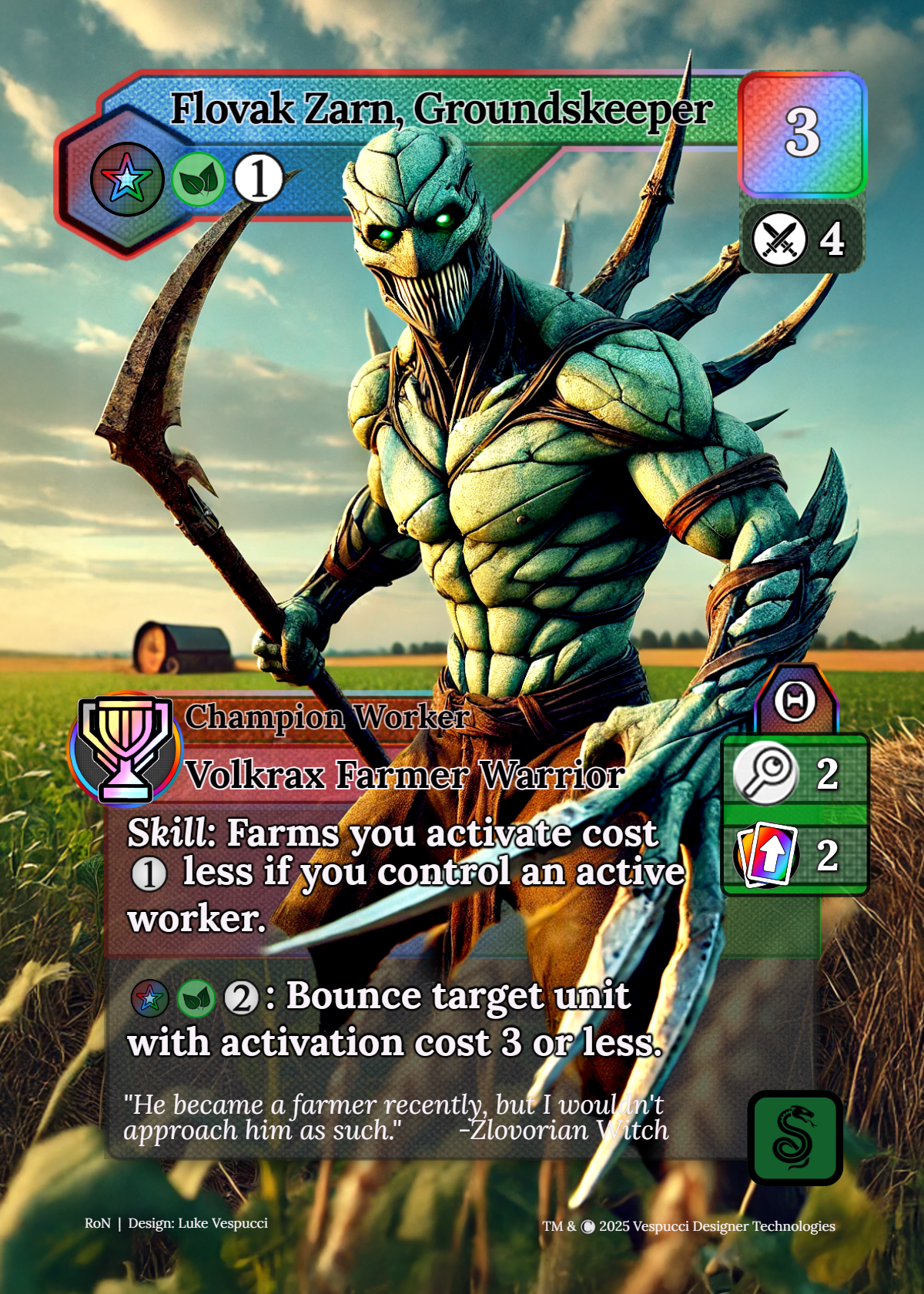 Flovak Zarn, Groundskeeper