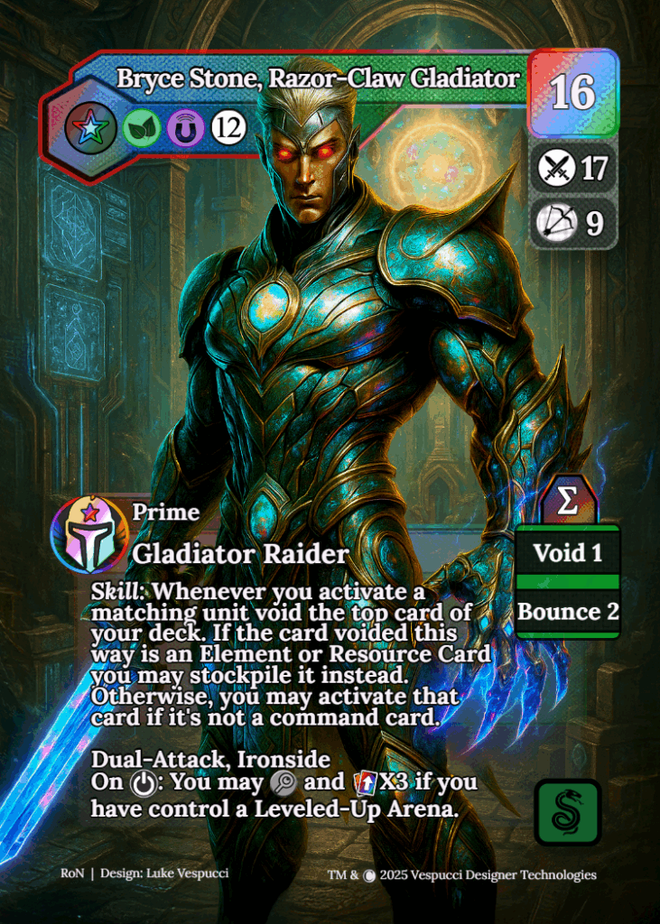 Bryce Stone, Razor-Claw Gladiator