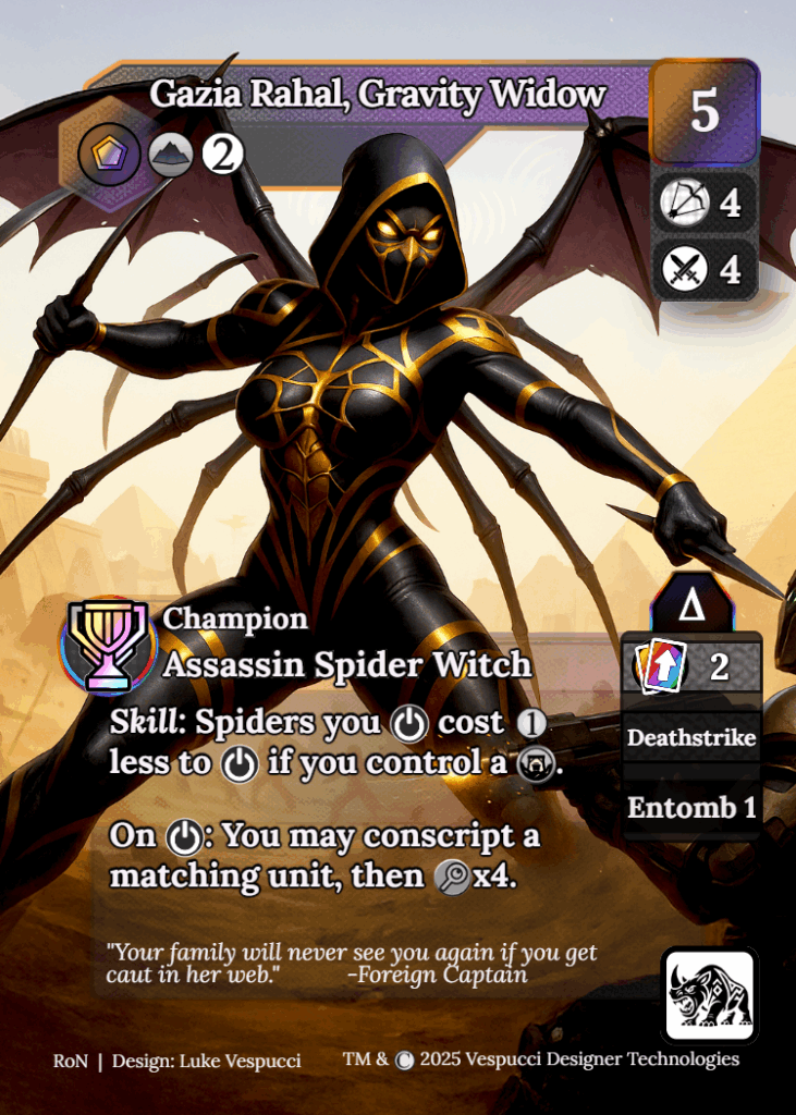 Gazia Rahal, Gravity Widow